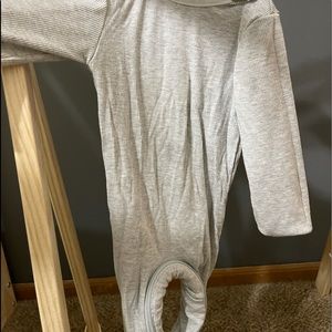 Grey one piece with easy zipper access